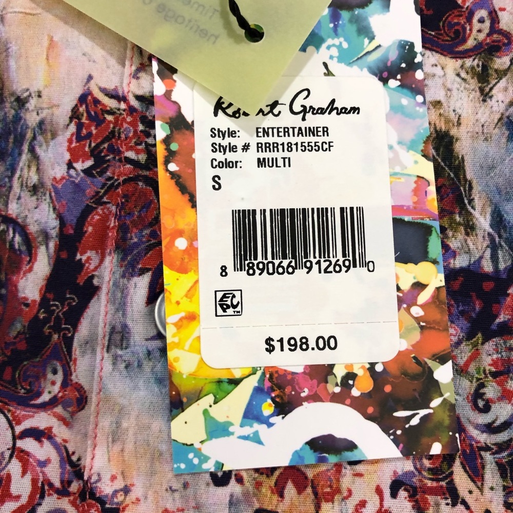 Robert Graham Entrainer Multi Colored NWT Sz Small - Picture 4 of 8